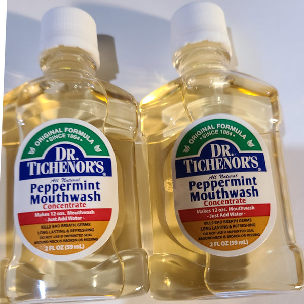 Dr. Tichenor's All Natural Peppermint Mouthwash, 2 fl oz (Pack of 2)