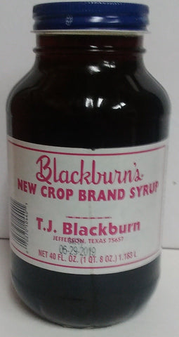 Blackburn-Made new crop Syrup One Quart Eight Ounce Glass Container