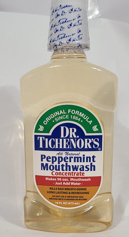 Dr. Tichenor's All Natural Peppermint Mouthwash, 16 fl oz (Pack of 1)