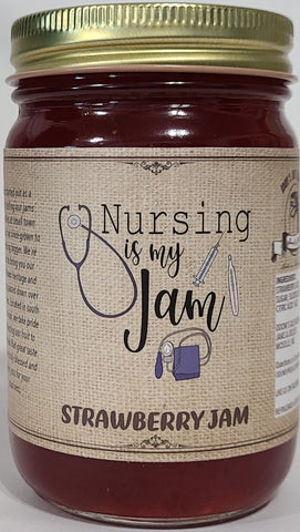 Nursing Jam in Glass Jar 16 oz net wt (Strawberry)