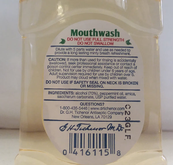 Dr. Tichenor's All Natural Peppermint Mouthwash, 2 fl oz (Pack of 2)