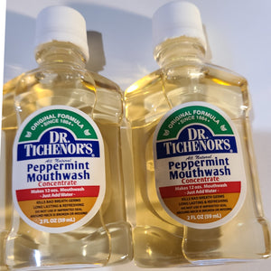 Dr. Tichenor's All Natural Peppermint Mouthwash, 2 fl oz (Pack of 2)