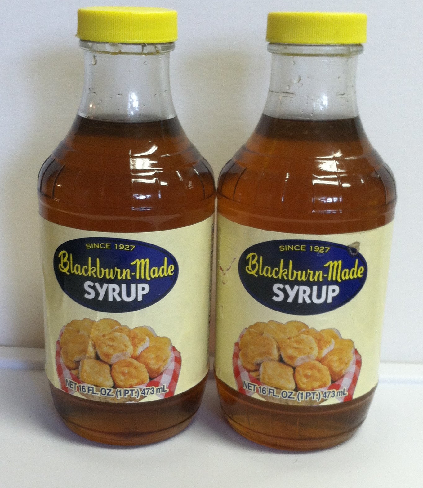 Blackburn-Made Syrup Two Pint Glass Containers