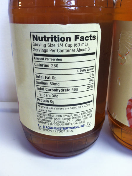 Blackburn-Made Syrup Two Pint Glass Containers