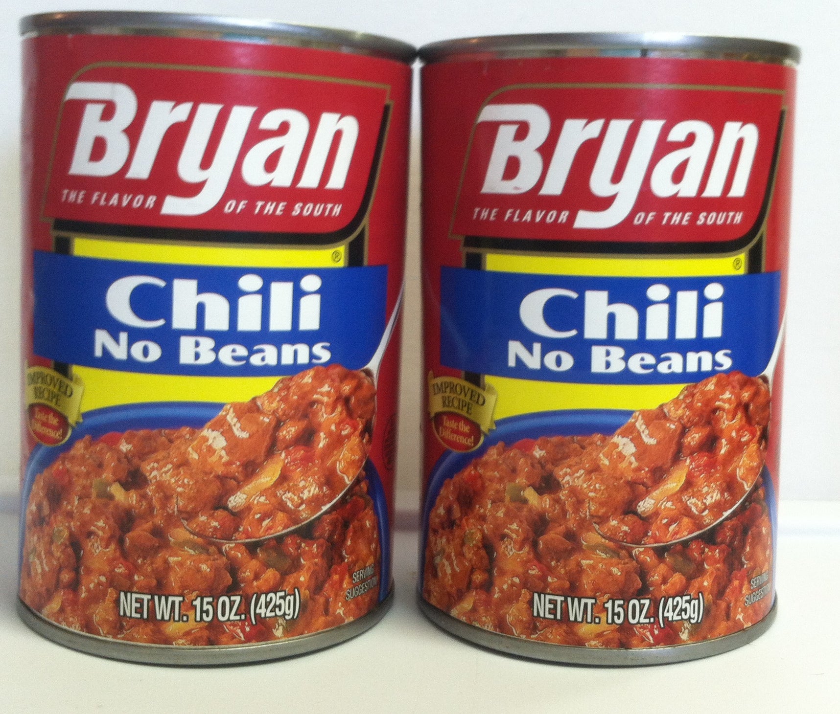 Bryan Chili With Out Beans the Flavor of the South Two 15 Oz Cans