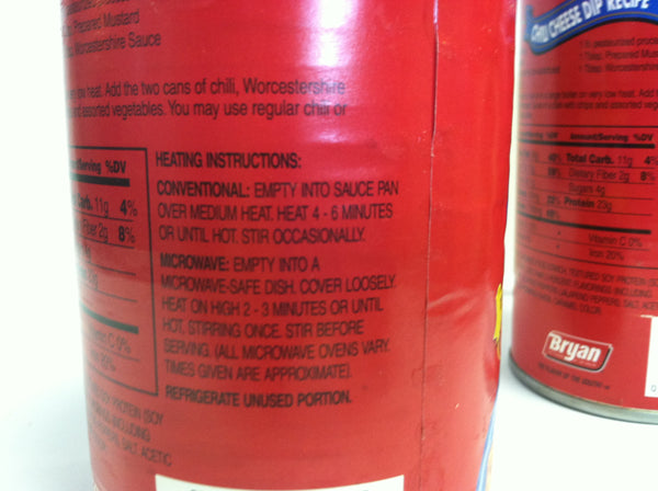Bryan Chili With Out Beans the Flavor of the South Two 15 Oz Cans