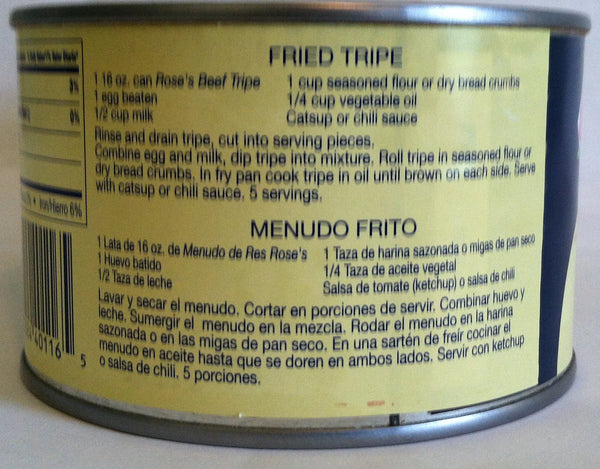 Rose Beef Tripe with Milk in a 1 Lb. Can., 2 (One Lb Cans)