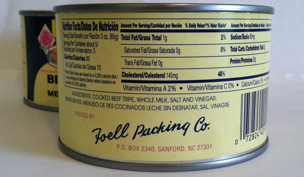 Rose Beef Tripe with Milk in a 1 Lb. Can., 2 (One Lb Cans)