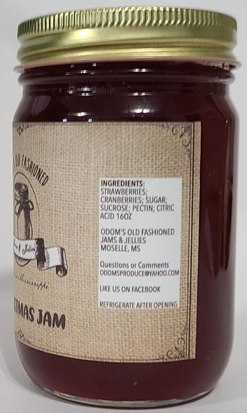 Christmas Jam in  Glass 16 oz Jar