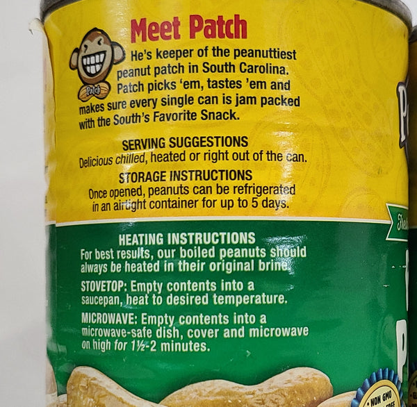 Peanut Patch Regular Green Boiled Peanuts and 2-13.5 Fl oz. Cans