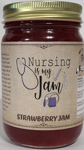 Nursing Jam in Glass Jar 16 oz net wt (Strawberry)