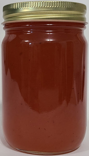 Peach Jam in Glass Jar 16 oz net wt