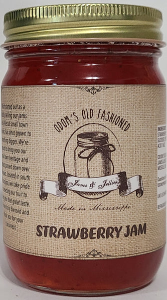 Strawberry Jam in Glass Jar 16 oz net wt