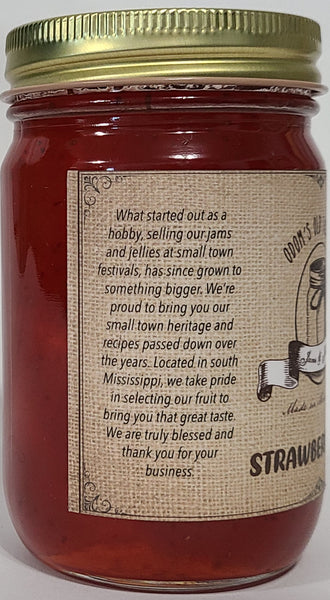 Strawberry Jam in Glass Jar 16 oz net wt