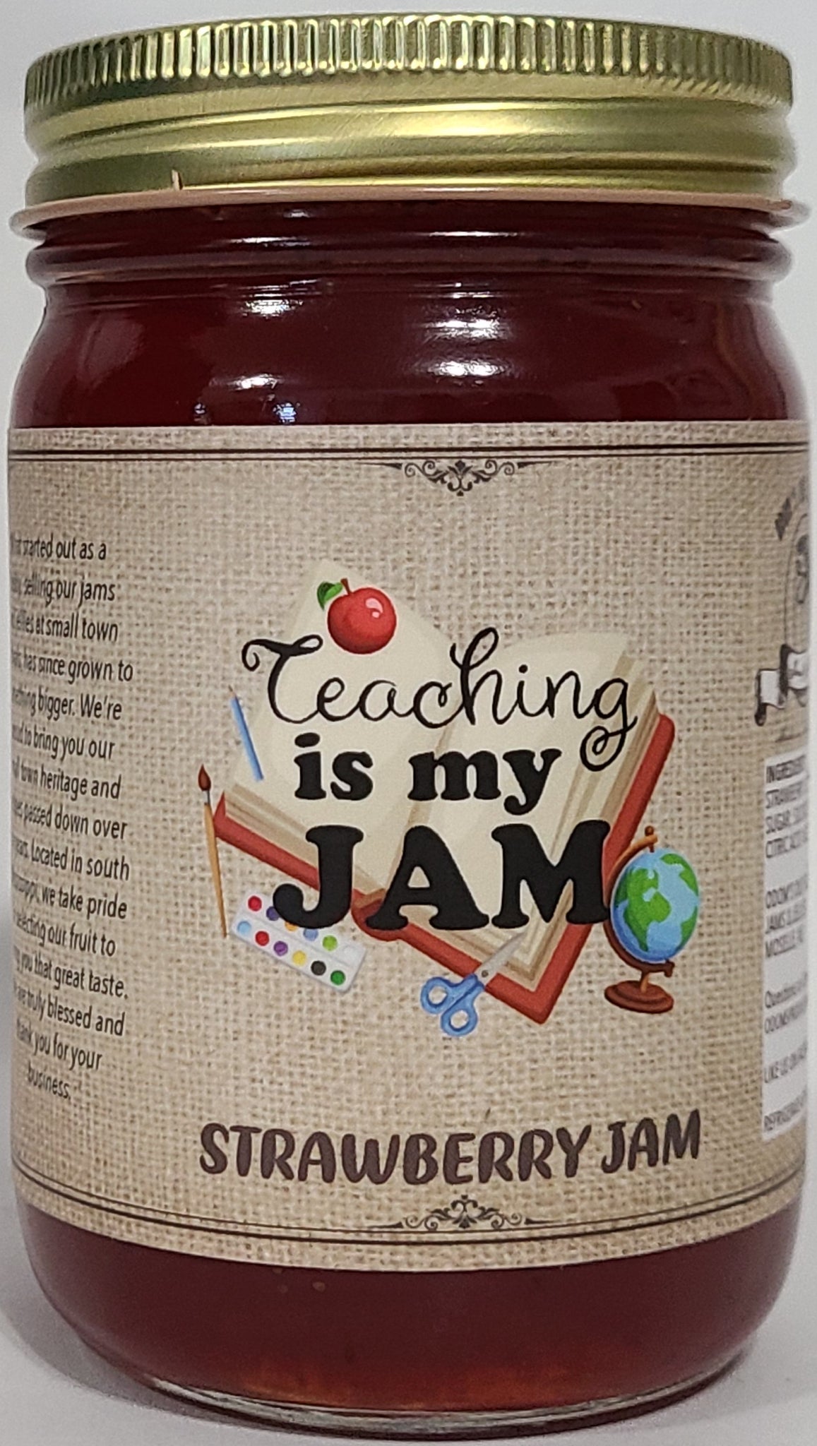 Teaching Jam in Glass Jar 16 oz net wt (Strawberry)