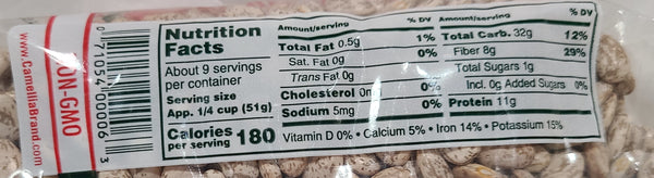 Camellia Pinto  Beans in a one pound package